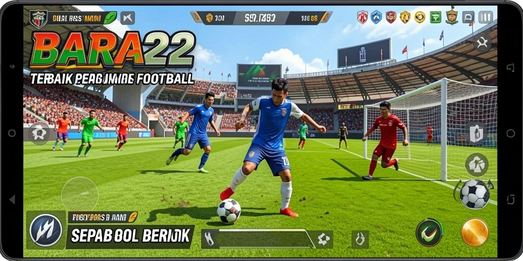 Screenshot gameplay BARA22 yang menunjukkan aksi di lapangan.