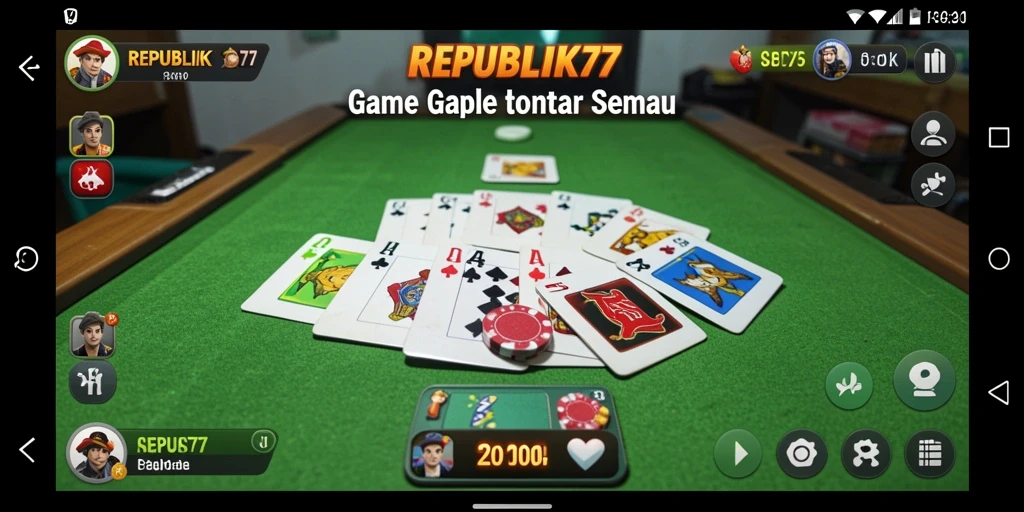 Screenshot gameplay Gaple yang menarik di REPUBLIK77.