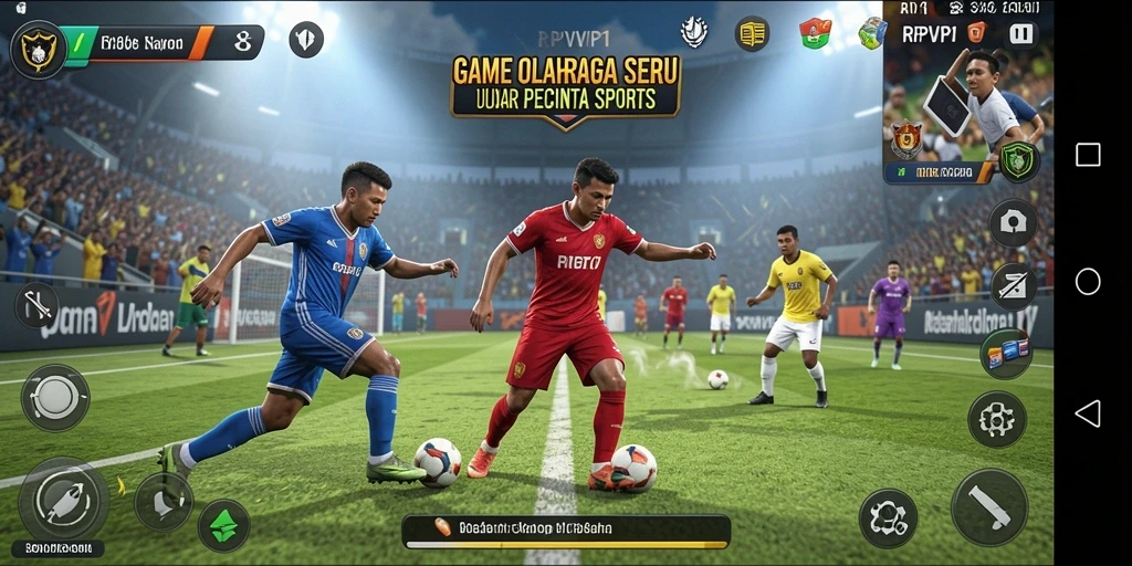 Screenshot RPVIP1 menampilkan aksi seru pada pertandingan olahraga.