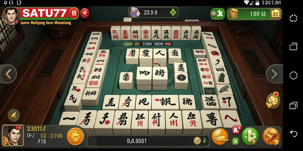 Screenshot SATU77 menampilkan gameplay Mahjong yang menarik.
