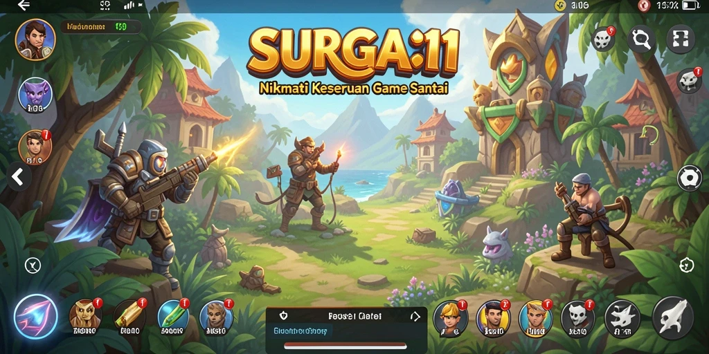 Tampilan gameplay <strong>SURGA11</strong> yang penuh warna dan menyenangkan.