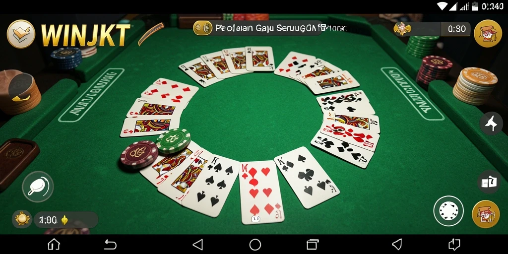 Screenshot gameplay Gaple yang seru dan menarik di WINJKT.